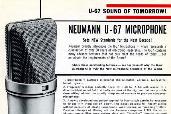 Neumann U67 — micro à lampe des années 1960